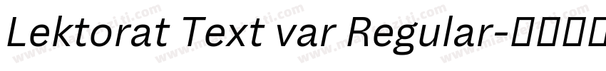 Lektorat Text var Regular字体转换